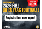Fall Coed Flag Football Registration - NOW OPEN!